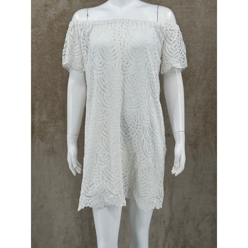 Lilly Pulitzer Dress Womens Small Marble Resort White Lace Preppy Beach Summer - Picture 1 of 10